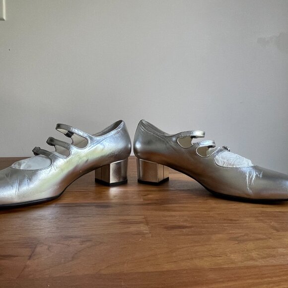 Carel Kina Silver leather Mary Janes - 38 - Picture 4 of 6